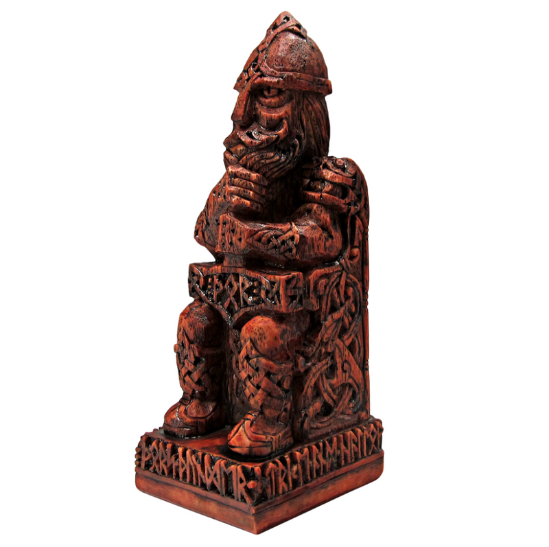 Thor with Hammer on Throne Statue - Various Colors