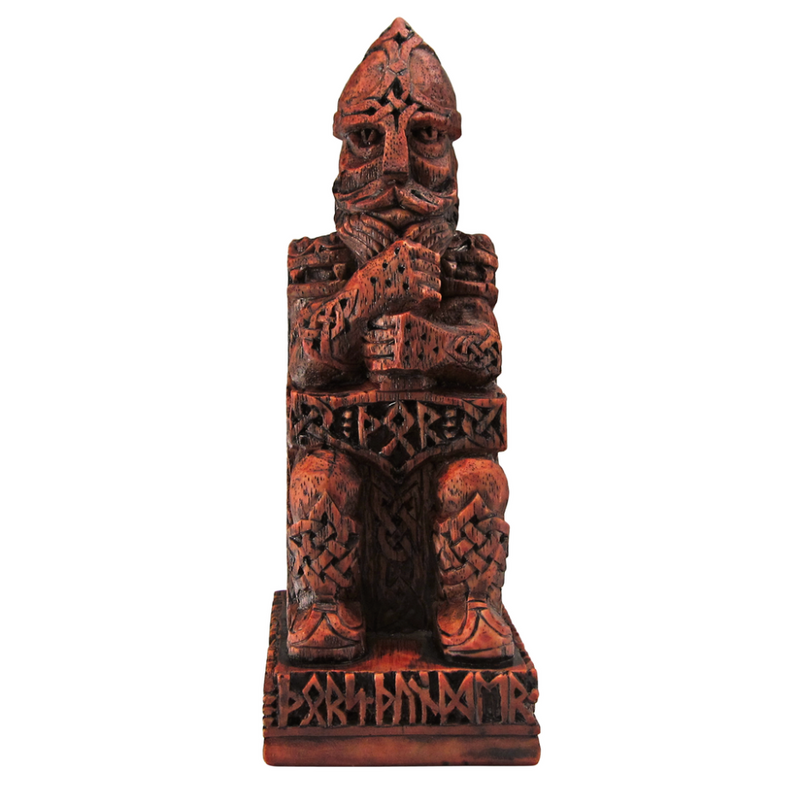 Thor with Hammer on Throne Statue - Various Colors