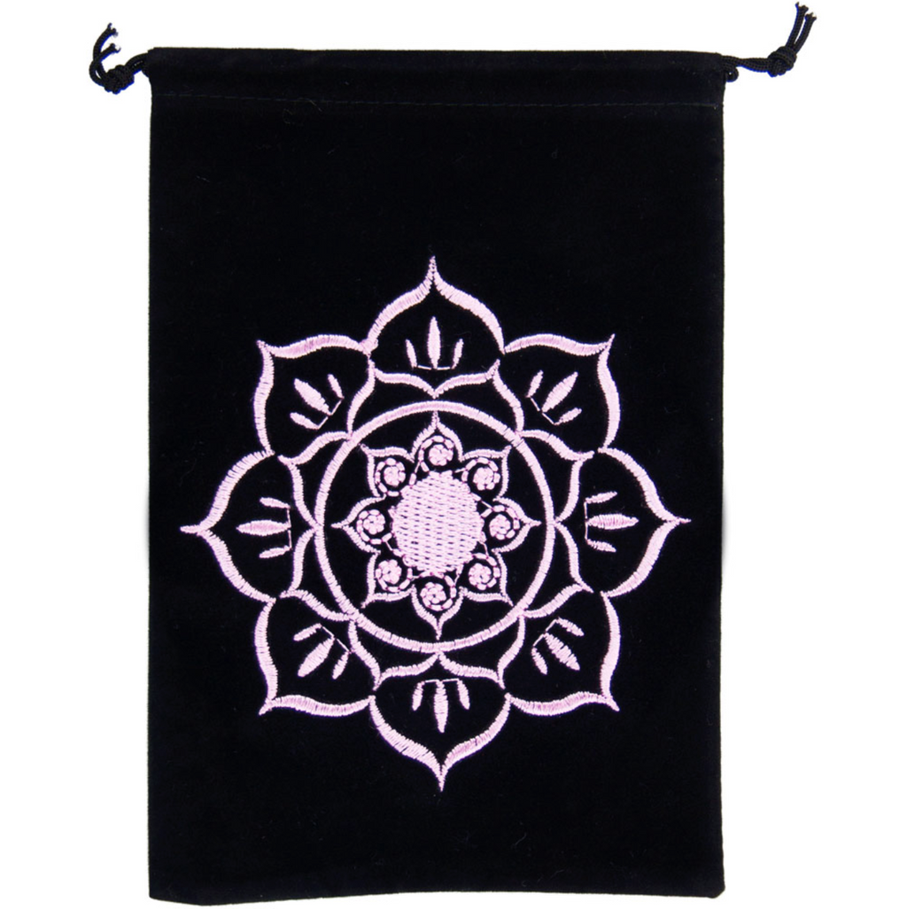 Embroidered Black Velvet Pouches - Various Designs