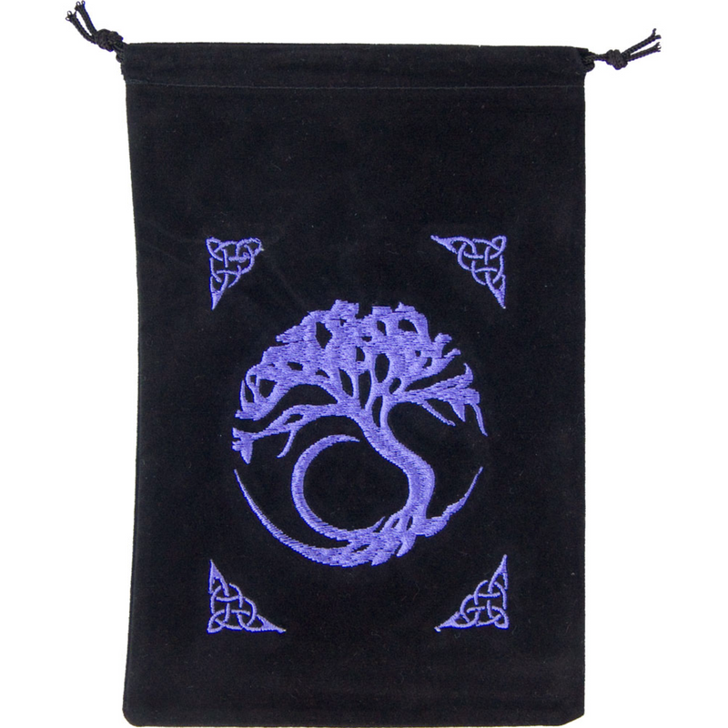 Embroidered Black Velvet Pouches - Various Designs