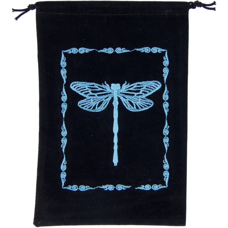 Embroidered Black Velvet Pouches - Various Designs