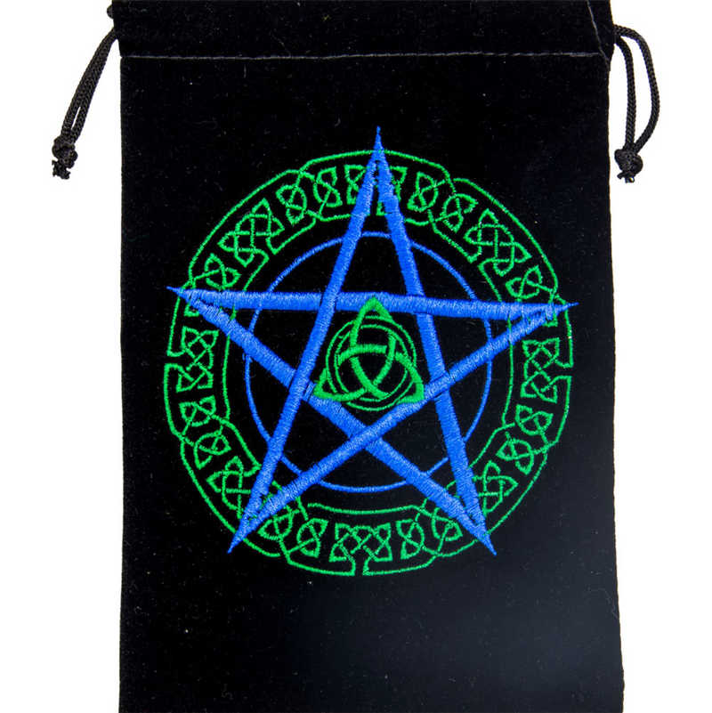 Embroidered Black Velvet Pouches - Various Designs