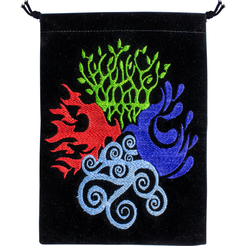 Embroidered Black Velvet Pouches - Various Designs