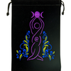 Embroidered Black Velvet Pouches - Various Designs