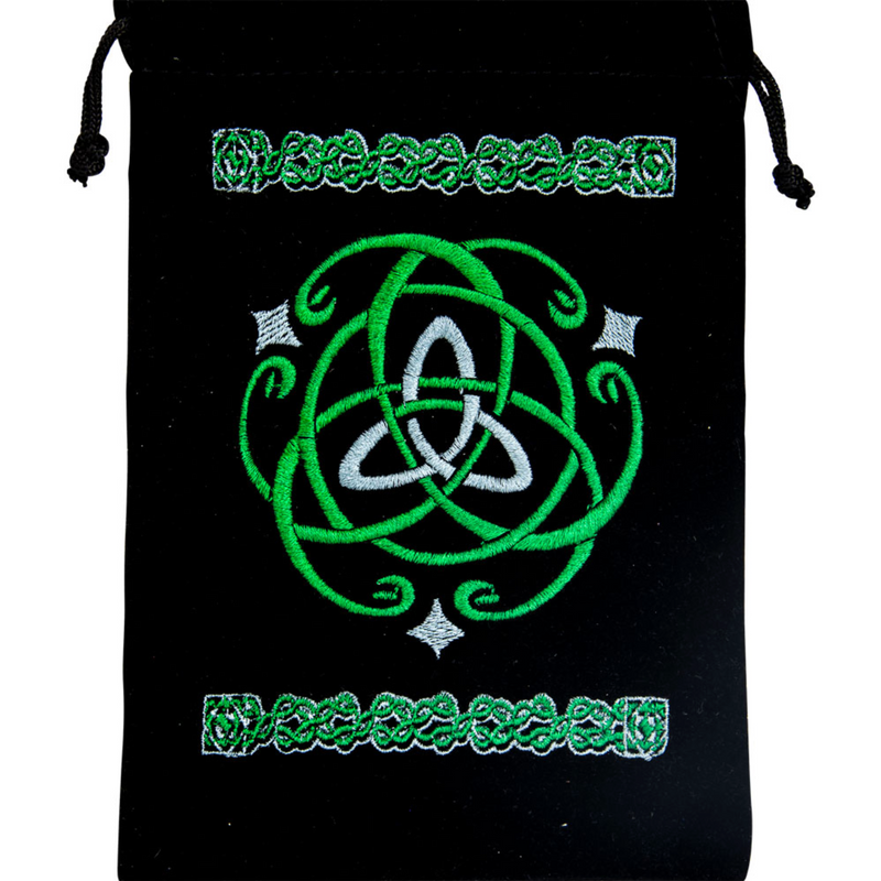 Embroidered Black Velvet Pouches - Various Designs