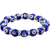 Glass Evil Eye & Rhinestone Stretch Bracelets - Various Colors