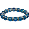 Glass Evil Eye & Rhinestone Stretch Bracelets - Various Colors