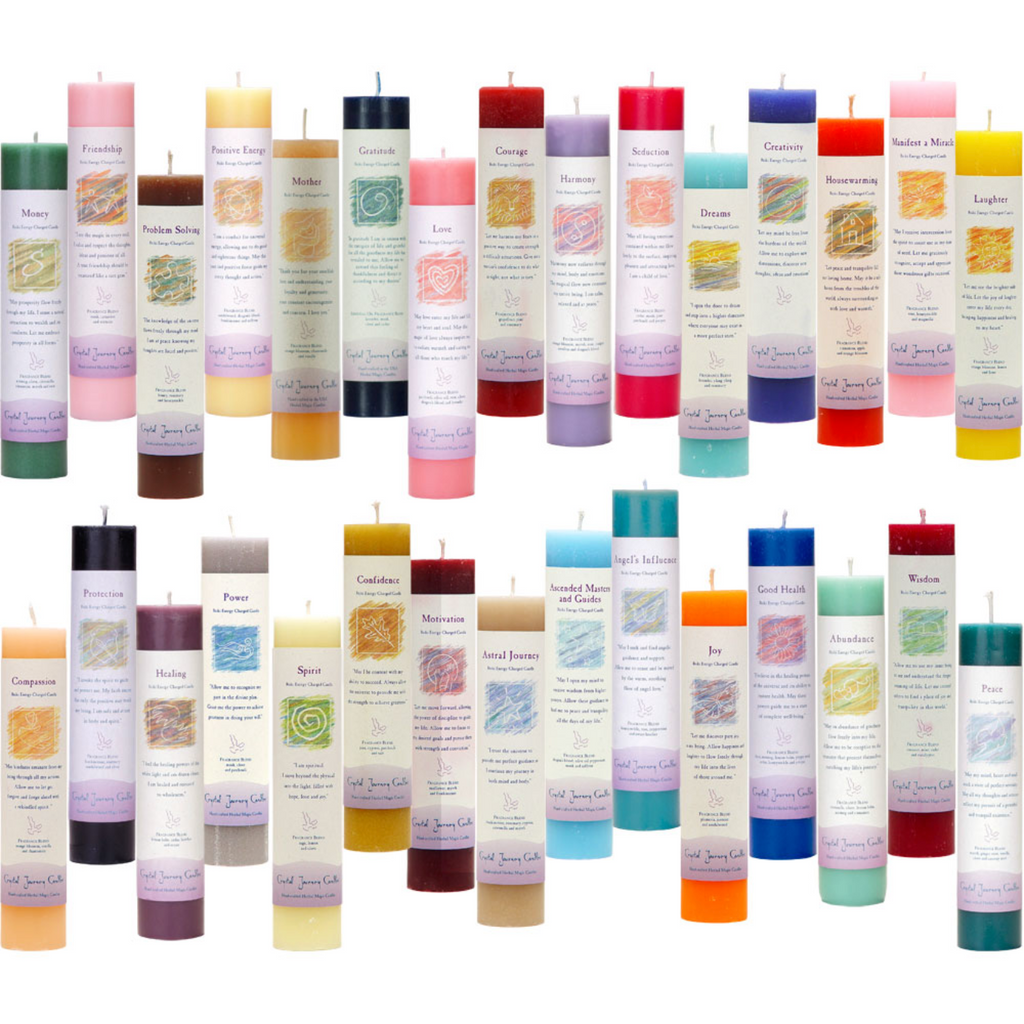 Reiki-Charged Pillar Candles - Various Intentions