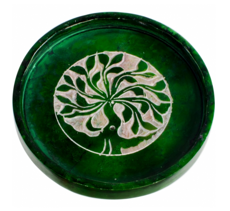 Round Soapstone Plate Incense Burners