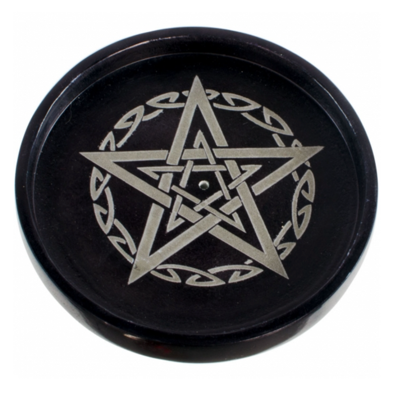 Round Soapstone Plate Incense Burners