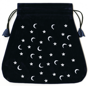 Velveteen Embroidered Drawstring Pouches - Various Styles