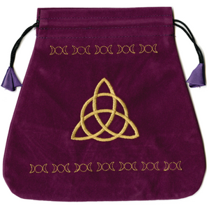 Velveteen Embroidered Drawstring Pouches - Various Styles