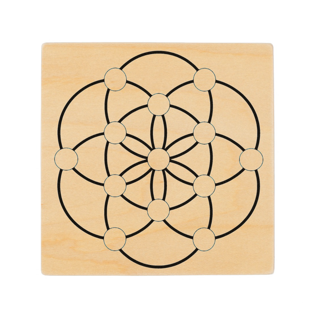 Seed of Life Square Crystal Grid Base