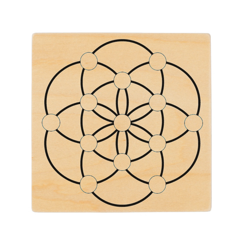 Seed of Life Square Crystal Grid Base