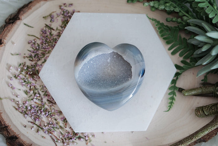 Selenite Charging Plate - Hexagonal