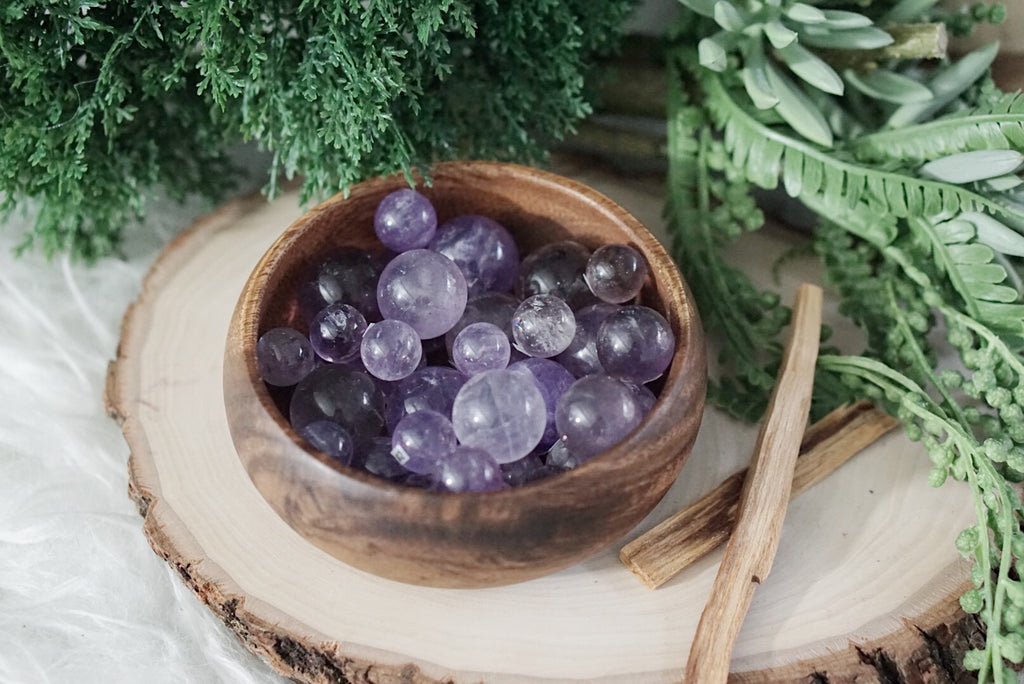 Light Amethyst Mini Spheres for Protection & Healing