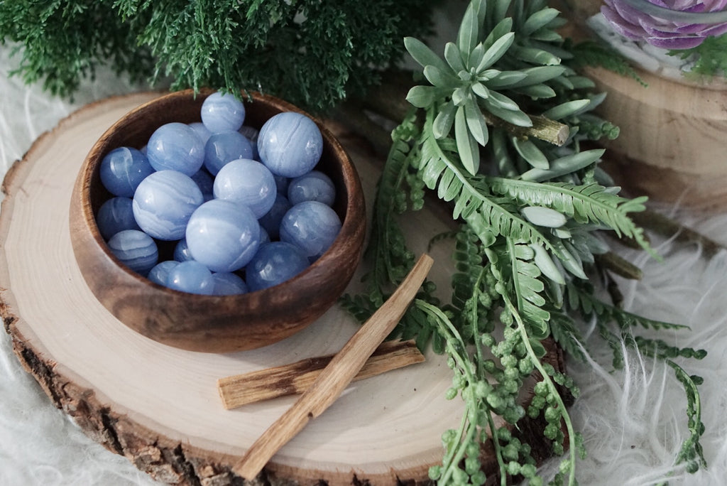 Blue Lace Agate Mini Spheres for Happiness & Personal Growth