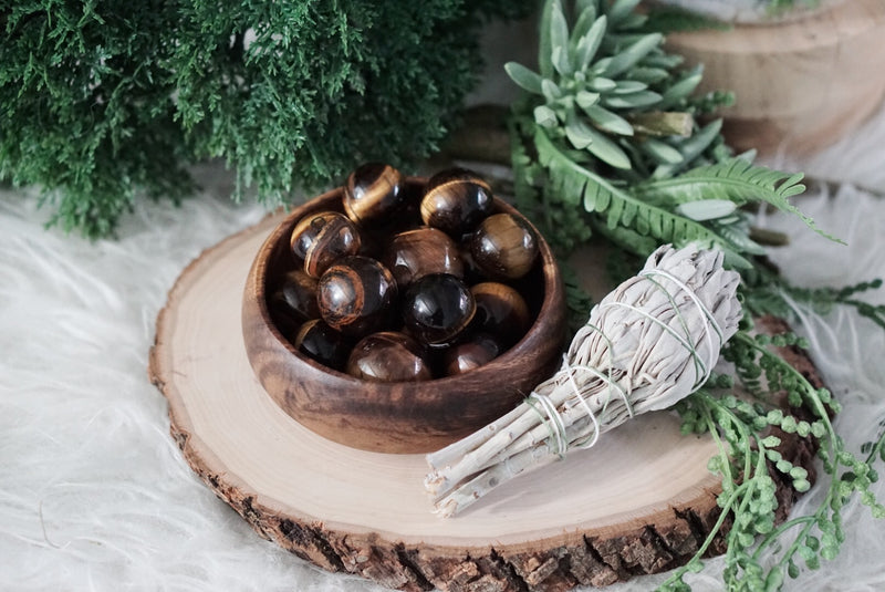 Golden Tiger's Eye Mini Spheres for Personal Power & Energy