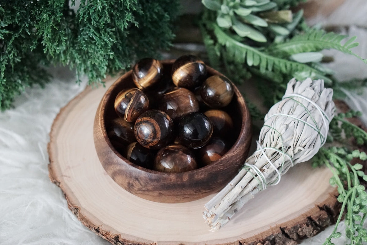 Golden Tiger's Eye Mini Spheres for Personal Power & Energy