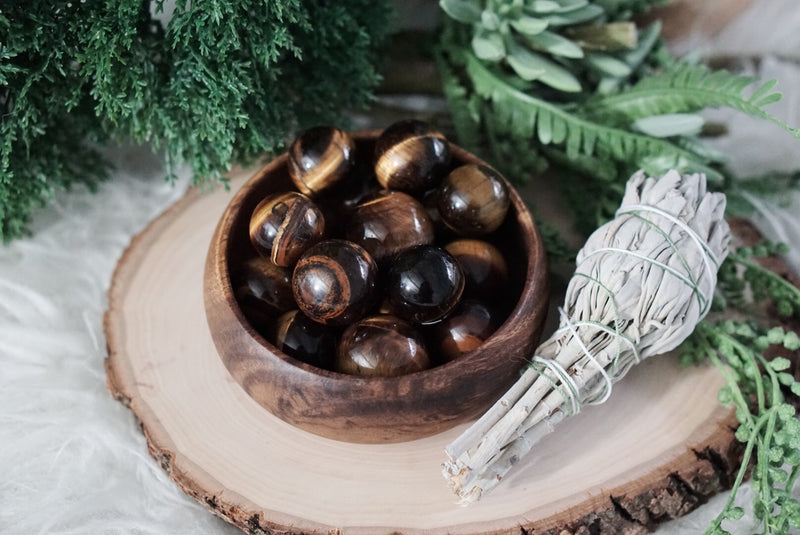Golden Tiger's Eye Mini Spheres for Personal Power & Energy