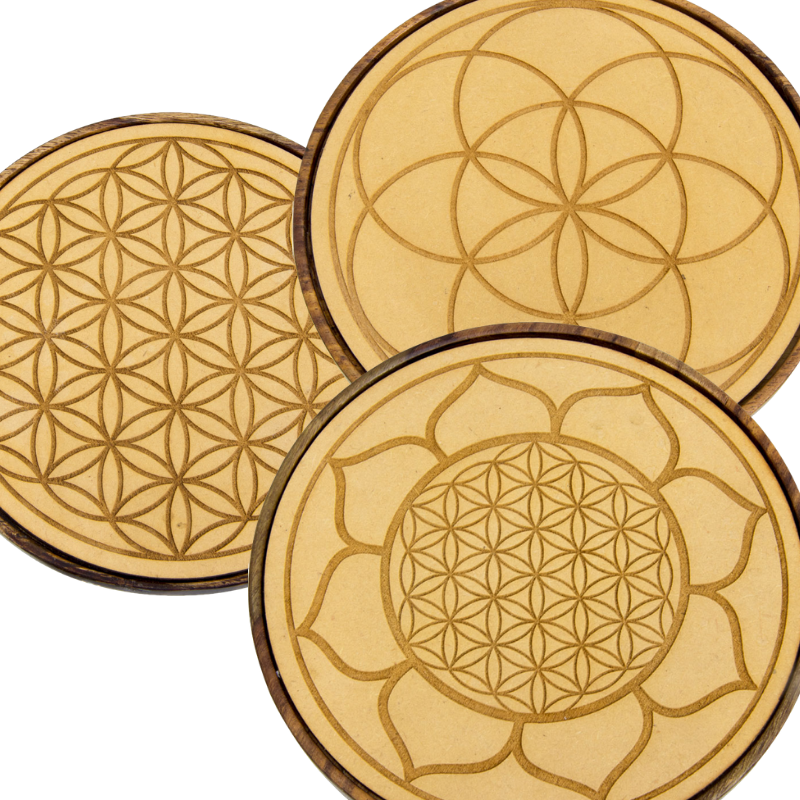 Pressboard Crystal Grid Bases - Various Designs