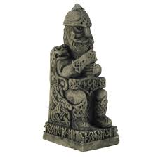 Thor with Hammer on Throne Statue - Various Colors