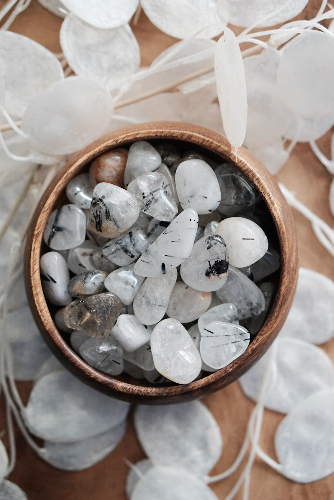 Tumbled Tourmalinated Quartz for Grounding & Balance