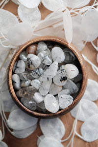 Tumbled Tourmalinated Quartz for Grounding & Balance