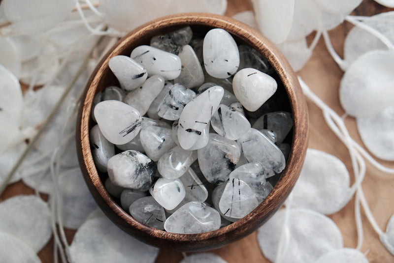 Tumbled Tourmalinated Quartz for Grounding & Balance