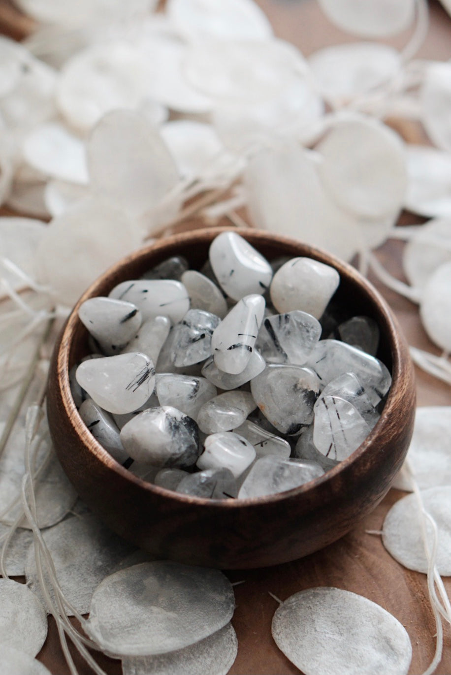 Tumbled Tourmalinated Quartz for Grounding & Balance