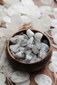 Tumbled Tourmalinated Quartz for Grounding & Balance