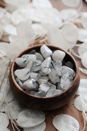 Tumbled Tourmalinated Quartz for Grounding & Balance