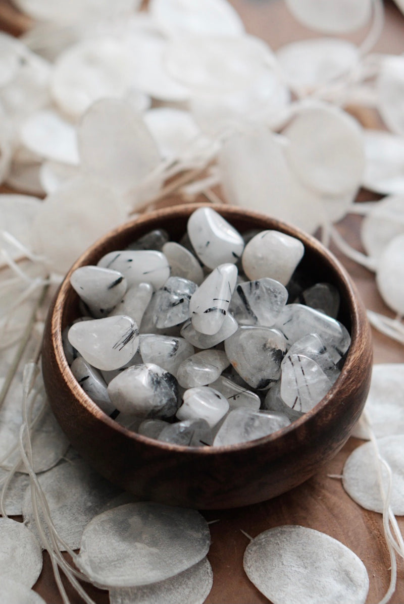 Tumbled Tourmalinated Quartz for Grounding & Balance