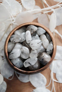 Tumbled Tourmalinated Quartz for Grounding & Balance