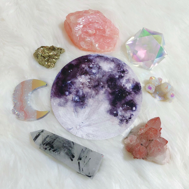 Moon Vibes Crystal Grid Templates