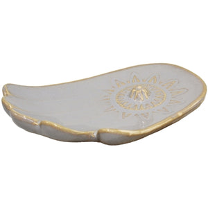 Sunburst Hand Ceramic Dish Incense Burner