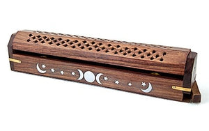 Wooden Incense Storage Box & Burner