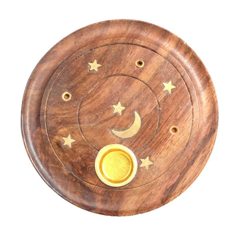 Ivy Wood Plate Incense Burner