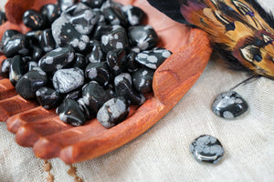 Tumbled Snowflake Obsidian for Balance & Courage