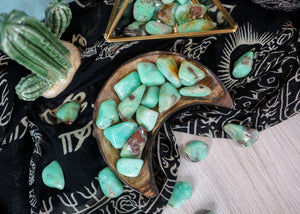 Tumbled Chrysoprase for Compassion & Self-Reliance