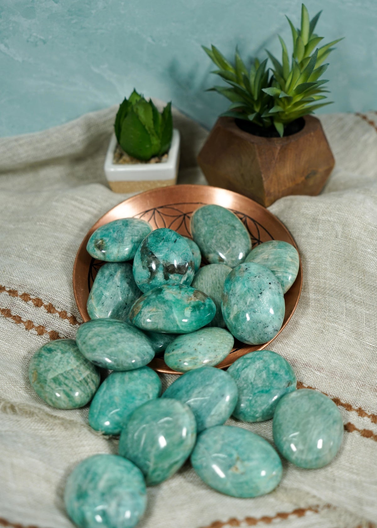 Amazonite Palm Stones for Inner Peace