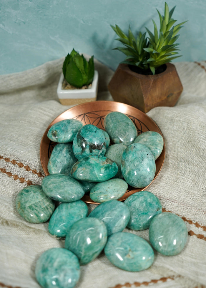 Amazonite Palm Stones for Inner Peace
