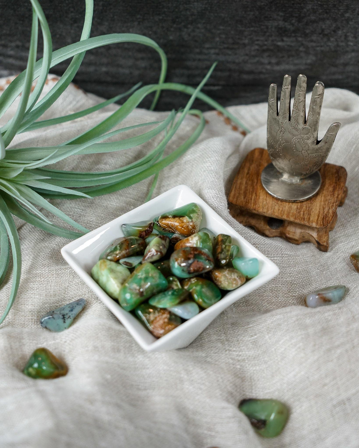 Tumbled Chrysoprase for Compassion & Self-Reliance
