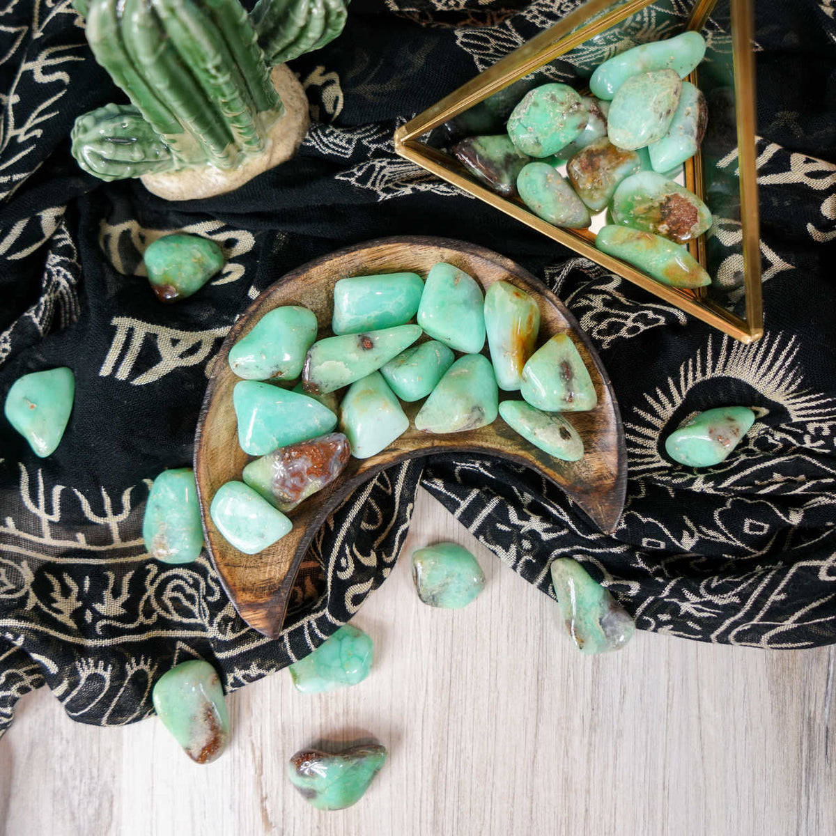 Tumbled Chrysoprase for Compassion & Self-Reliance