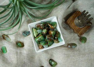 Tumbled Chrysoprase for Compassion & Self-Reliance
