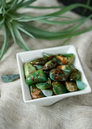 Tumbled Chrysoprase for Compassion & Self-Reliance