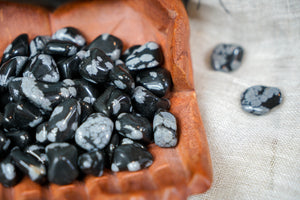 Tumbled Snowflake Obsidian for Balance & Courage