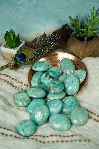 Tumbled Moss Agate for Connecting to Nature