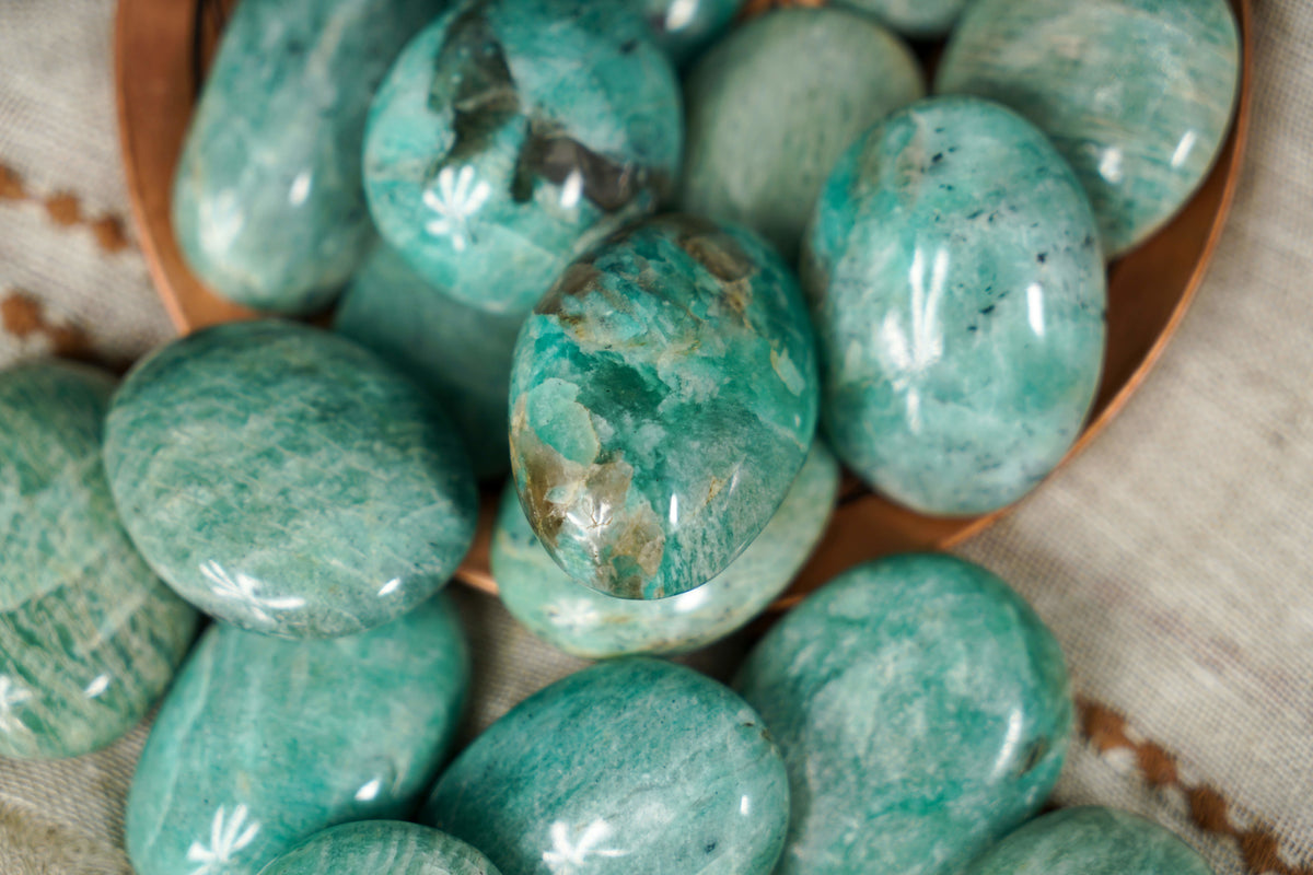 Amazonite Palm Stones for Inner Peace