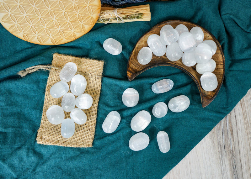 Tumbled Selenite for Cleansing & Purification
